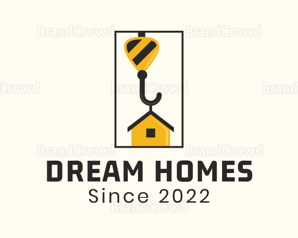 Construction Crane House Logo