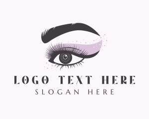 Glitter - Eyelashes Beauty Cosmetics logo design