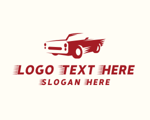 Driver - Red Fast Car logo design