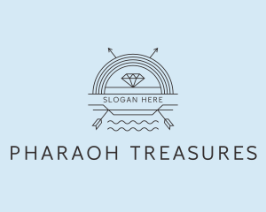 Diamond Arrow Treasure logo design