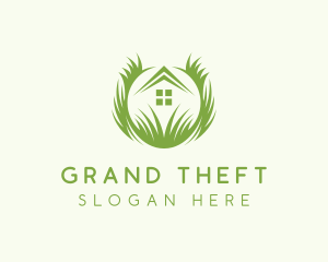 Maintenance - House Lawn Grass logo design