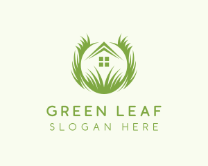 Evergreen - House Lawn Grass logo design