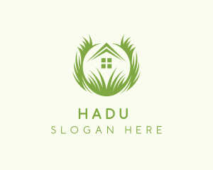 Backyard - House Lawn Grass logo design