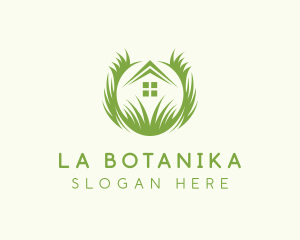 Landscaping - House Lawn Grass logo design