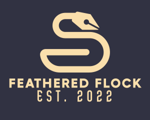 Geese - Fountain Pen Swan logo design