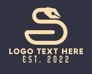 Library - Fountain Pen Swan logo design
