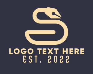 Goose - Fountain Pen Swan logo design