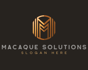 Modern Luxury Letter M logo design