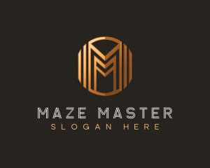 Modern Luxury Letter M logo design