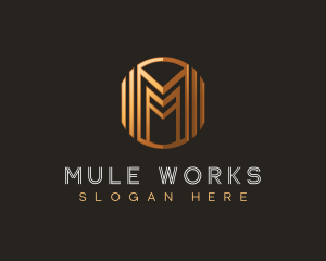 Modern Luxury Letter M logo design