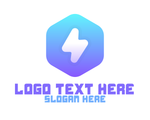 Electrician - Hexagonal Thunder App logo design