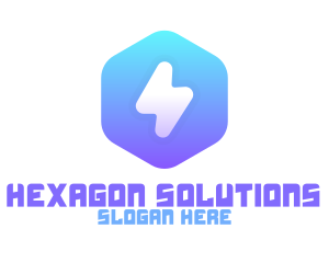 Hexagon - Hexagonal Thunder App logo design