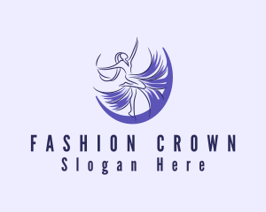 Violet Fashion Dancer logo design