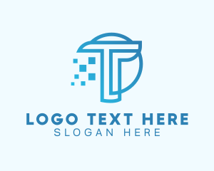 Geometric - Digital Business Letter T logo design