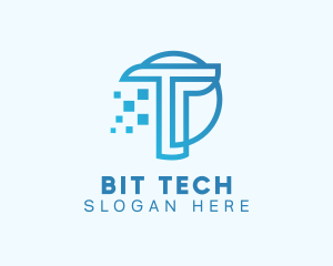Bit - Digital Business Letter T logo design