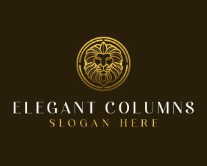 Elegant Royal Lion logo design