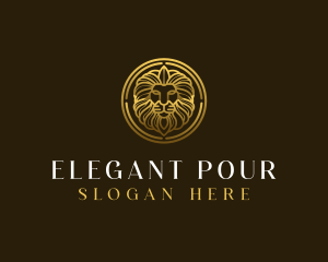 Elegant Royal Lion logo design