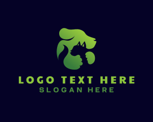 Shelter - Dog Cat Hug Pet logo design