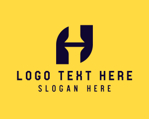 Black - Simple Letter H Pipes logo design