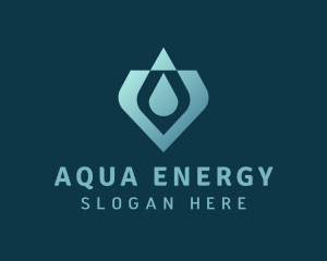 Hydropower - Gradient Water Drop logo design