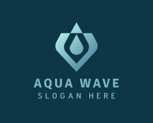 Gradient Water Drop logo design