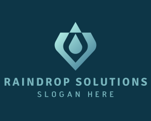 Raindrop - Gradient Water Drop logo design