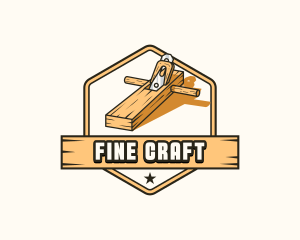 Wood Planer Carpentry logo design