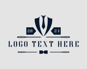 Seamstress - Suit Tie Tailoring logo design