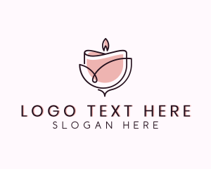 Candle - Candlelight Spa Candle logo design