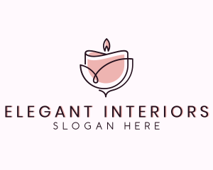 Candlelight Spa Candle logo design