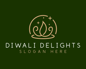 Diwali - Candle Maker Decoration logo design