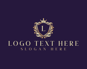 Elegant Crown Crest logo design