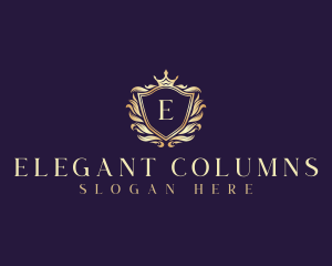 Elegant Crown Crest logo design