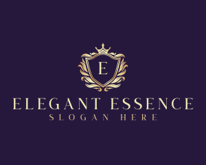 Elegant Crown Crest logo design