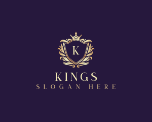 Elegant Crown Crest logo design