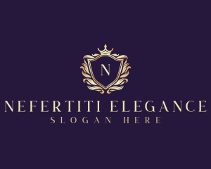 Elegant Crown Crest logo design