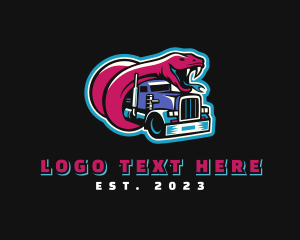 Trailer - Monster Snake Logistics Cargo logo design
