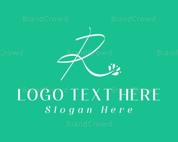 Floral Letter R Logo