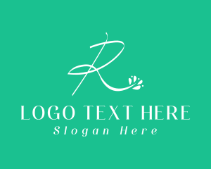 Yoga - Floral Letter R logo design