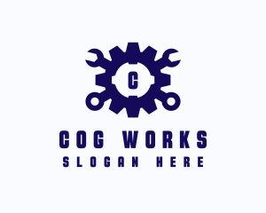 Wrench Cog Repair logo design