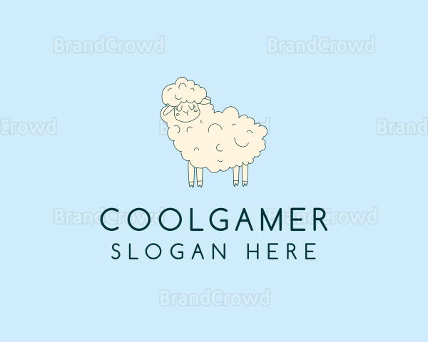 Cute Sheep Sketch Logo