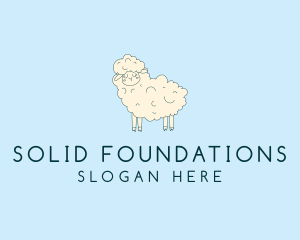 Cute Sheep Sketch Logo