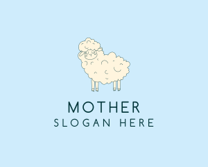 Cute Sheep Sketch Logo