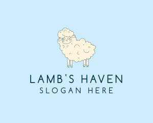 Lamb - Cute Sheep Sketch logo design