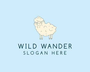 Cute Sheep Sketch logo design