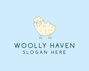 Cute Sheep Sketch logo design