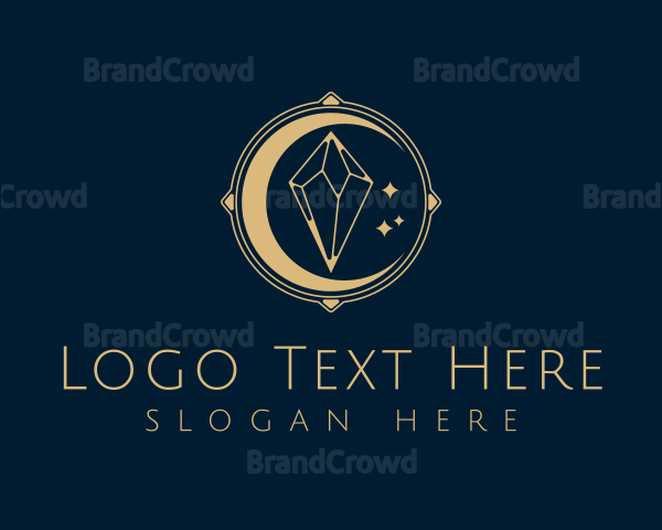 Cosmic Crystal Emblem Logo