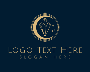 Gem - Cosmic Crystal Emblem logo design