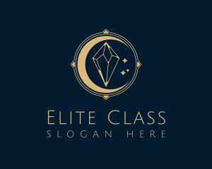 Cosmic Crystal Emblem logo design