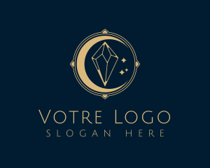 Antique - Cosmic Crystal Emblem logo design